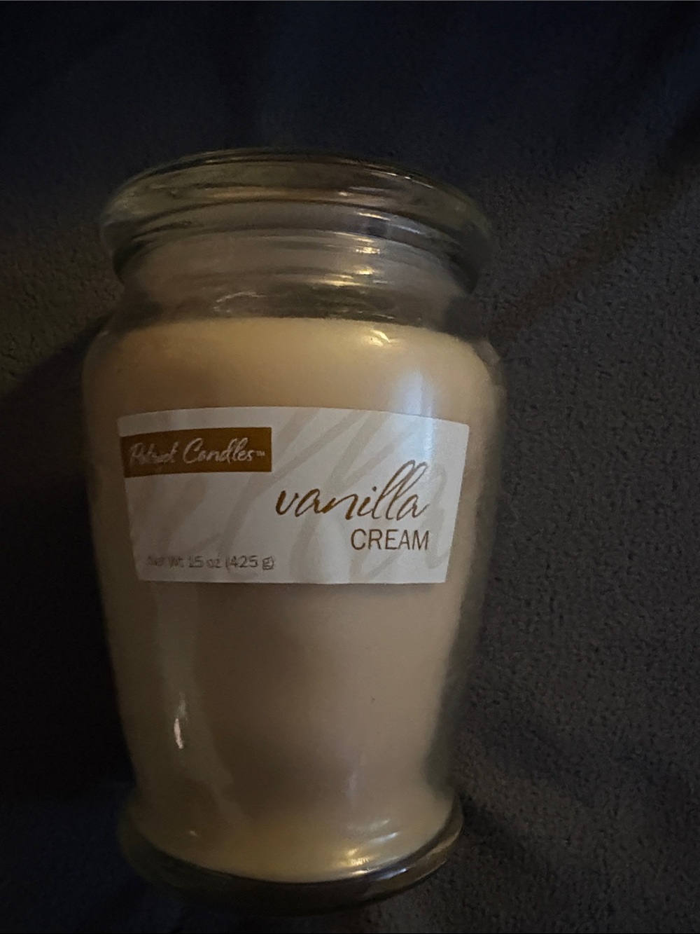 Vanilla Cream Scented Jar Candle - Neutral Cream